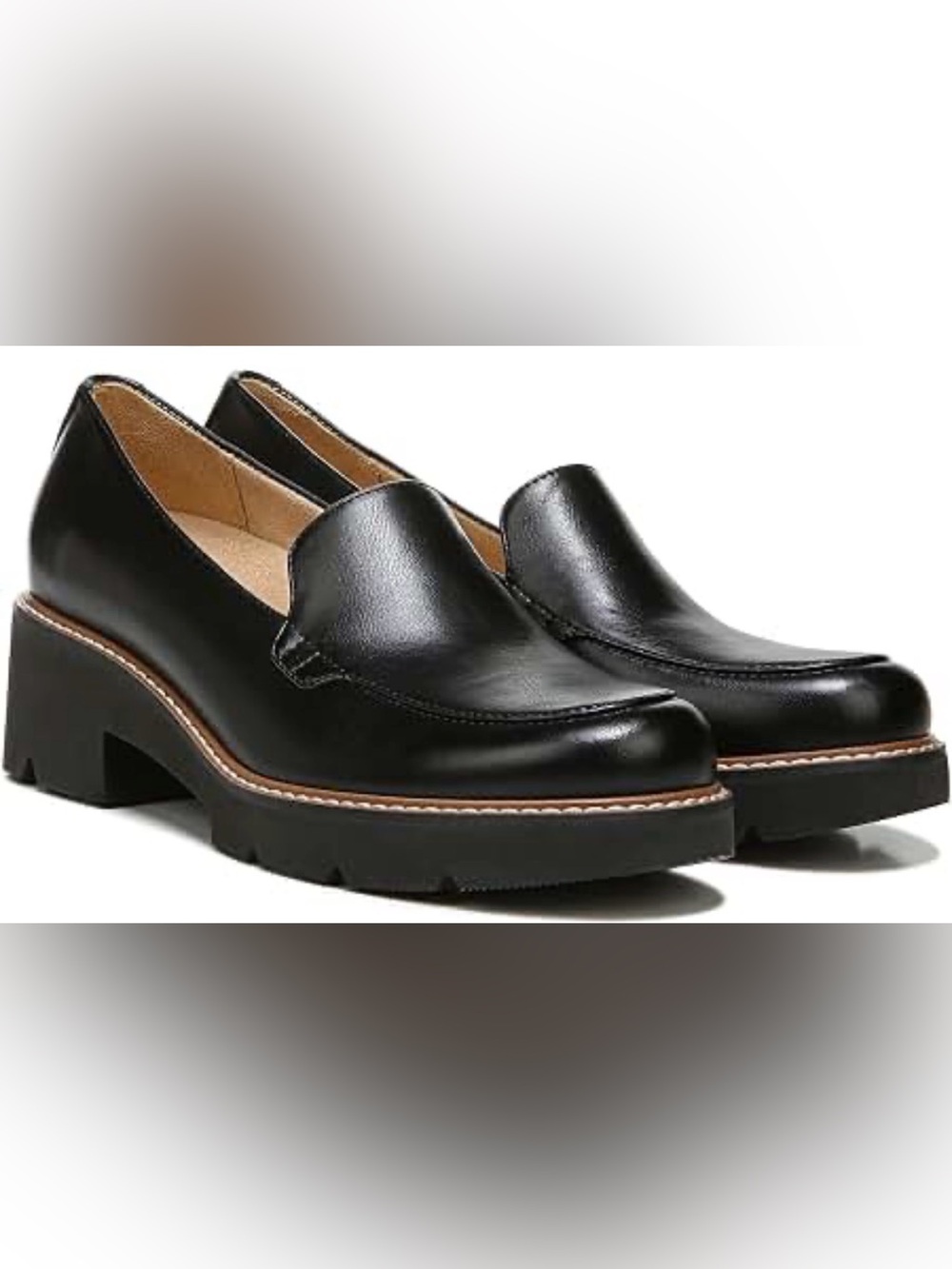 Naturalized Cabaret Black Loafers US 6.5 M worn once EUC